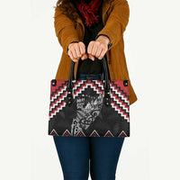 New Zealand Christmas Taniko Poutama Leather Bag Mountainscape Maori Fern LT7 - Polynesian Pride