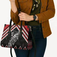 New Zealand Christmas Taniko Poutama Leather Bag Mountainscape Maori Fern LT7 - Polynesian Pride