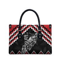 New Zealand Christmas Taniko Poutama Leather Bag Mountainscape Maori Fern LT7 - Polynesian Pride