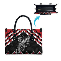 New Zealand Christmas Taniko Poutama Leather Bag Mountainscape Maori Fern LT7 - Polynesian Pride