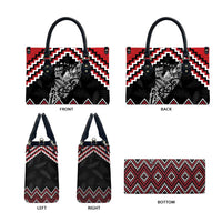 New Zealand Christmas Taniko Poutama Leather Bag Mountainscape Maori Fern LT7 - Polynesian Pride