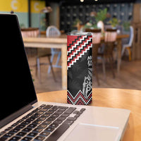 New Zealand Christmas Taniko Poutama Skinny Tumbler Mountainscape Maori Fern - Polynesian Pride