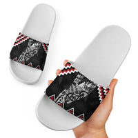 New Zealand Christmas Taniko Poutama Slide Sandals Mountainscape Maori Fern - Polynesian Pride