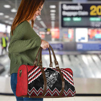 New Zealand Christmas Taniko Poutama Travel Bag Mountainscape Maori Fern - Polynesian Pride