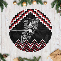 New Zealand Christmas Taniko Poutama Tree Skirt Mountainscape Maori Fern - Polynesian Pride