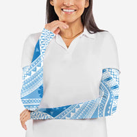 Bula Fiji Classic Masi Tapa Arm Sleeves Turquoise - Polynesian Pride