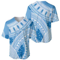 Bula Fiji Classic Masi Tapa Baseball Jersey Turquoise - Polynesian Pride