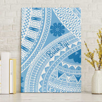 Bula Fiji Classic Masi Tapa Canvas Wall Art Turquoise - Polynesian Pride
