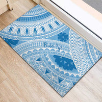 Bula Fiji Classic Masi Tapa Rubber Doormat Turquoise - Polynesian Pride