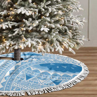 Bula Fiji Classic Masi Tapa Tree Skirt Turquoise - Polynesian Pride