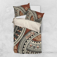 Bula Fiji Classic Masi Tapa Bedding Set Vintage Brown - Polynesian Pride