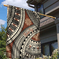 Bula Fiji Classic Masi Tapa Garden Flag Vintage Brown - Polynesian Pride