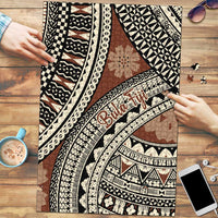 Bula Fiji Classic Masi Tapa Puzzle Vintage Brown - Polynesian Pride