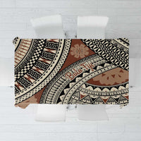 Bula Fiji Classic Masi Tapa Tablecloth Vintage Brown - Polynesian Pride