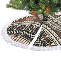 Bula Fiji Classic Masi Tapa Tree Skirt Vintage Brown - Polynesian Pride