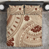 Bula Fiji Classic Masi Tapa Bedding Set Vintage Beige - Polynesian Pride
