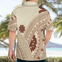 Bula Fiji Classic Masi Tapa Hawaiian Shirt Vintage Beige - Polynesian Pride