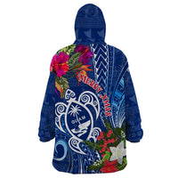 Guam Christmas Wearable Blanket Hoodie Turtle Mix Tapa Felis Pasgua LT7 - Polynesian Pride