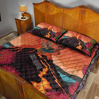Hawaii Kilauea Volcano Quilt Bed Set Pele Goddess