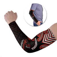 Maori Waitangi Arm Sleeves Kotahitanga Poutama Mix Whakairo LT7 Set of 2 Black - Polynesian Pride