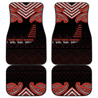 Maori Waitangi Car Mats Kotahitanga Poutama Mix Whakairo LT7 - Polynesian Pride