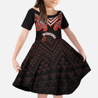 Maori Waitangi Family Matching Mermaid Dress and Hawaiian Shirt Kotahitanga Poutama Mix Whakairo - Polynesian Pride