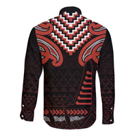 Maori Waitangi Long Sleeve Button Shirt Kotahitanga Poutama Mix Whakairo LT7 - Polynesian Pride