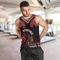 Maori Waitangi Men Tank Top Kotahitanga Poutama Mix Whakairo LT7 Black - Polynesian Pride