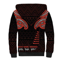 Maori Waitangi Sherpa Hoodie Kotahitanga Poutama Mix Whakairo LT7 - Polynesian Pride