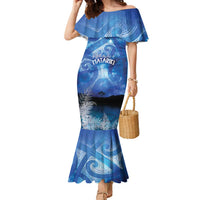 NZ Maori Matariki Scenery Family Matching Mermaid Dress and Hawaiian Shirt Galaxy Sky