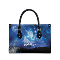 NZ Maori Matariki Scenery Leather Bag Galaxy Sky