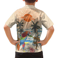 Personalized Christmas In July - Hawaii Retro Hawaiian Shirt Lost In Parrot-dise