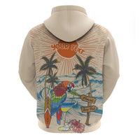 Personalized Christmas In July - Hawaii Retro Hoodie Lost In Parrot-dise