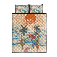 Christmas In July - Hawaii Retro Quilt Bed Set Lost In Parrot-dise LT7 - Polynesian Pride