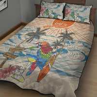 Christmas In July - Hawaii Retro Quilt Bed Set Lost In Parrot-dise LT7 - Polynesian Pride