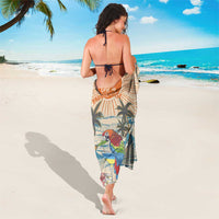 Christmas In July - Hawaii Retro Sarong Lost In Parrot-dise