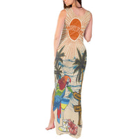 Personalized Christmas In July - Hawaii Retro Tank Maxi Dress Lost In Parrot-dise