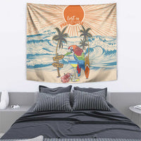 Christmas In July - Hawaii Retro Tapestry Lost In Parrot-dise