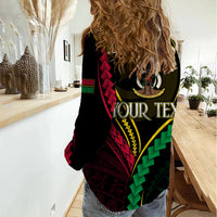 Personalised Vanuatu Women Casual Shirt 43rd Hapi Indipendens Long LT7 - Polynesian Pride
