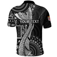 Fiji Rugby Personalised Bula Masi Polo Shirt Fish Tail Kaivity Cibi - Black
