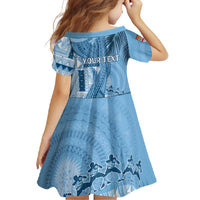 Fiji Rugby Personalised Bula Masi Family Matching Mermaid Dress and Hawaiian Shirt Fish Tail Kaivity Cibi - Turquoise