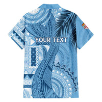 Fiji Rugby Personalised Bula Masi Hawaiian Shirt Fish Tail Kaivity Cibi - Turquoise