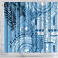 Fiji Rugby Bula Masi Shower Curtain Fish Tail Kaivity Cibi - Turquoise