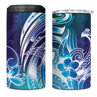Aloha Hawaii Turtle 4 in 1 Can Cooler Tumbler Teal Purple Ribbon - Polynesian Pride
