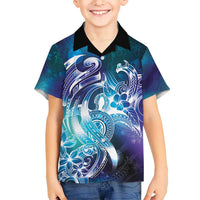 Aloha Hawaii Turtle Hawaiian Shirt Teal Purple Ribbon LT7 - Polynesian Pride