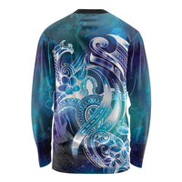 Aloha Hawaii Turtle Long Sleeve Shirt Teal Purple Ribbon LT7 - Polynesian Pride
