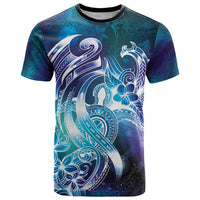 Aloha Hawaii Turtle T Shirt Teal Purple Ribbon - Polynesian Pride