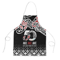 Kia Kaha Te Reo Maori Apron 50 Years Mo Ake Tonu Te Reo LT7 Black - Polynesian Pride