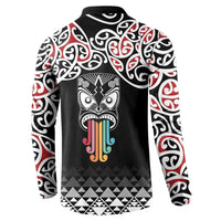 Kia Kaha Te Reo Maori Button Sweatshirt 50 Years Mo Ake Tonu Te Reo - Polynesian Pride