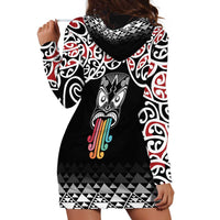 Kia Kaha Te Reo Maori Hoodie Dress 50 Years Mo Ake Tonu Te Reo - Polynesian Pride